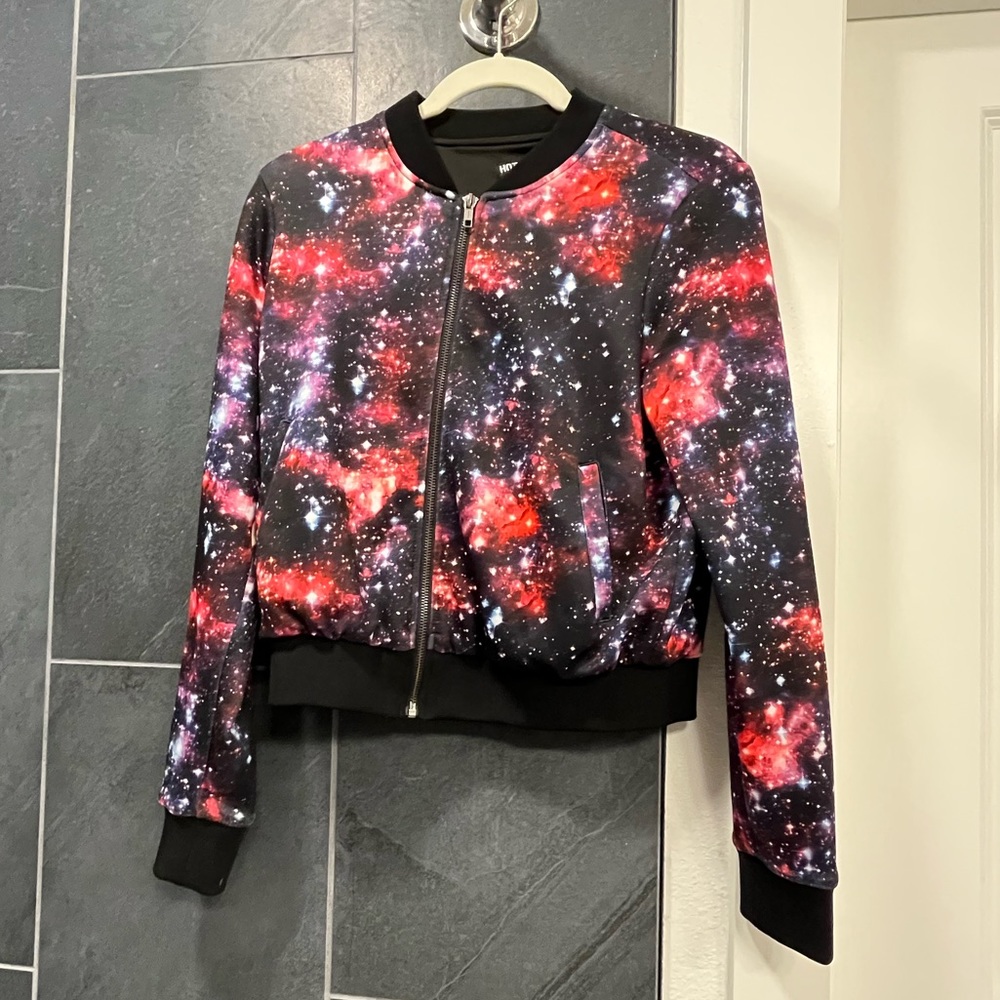 Outer space bomber jacket